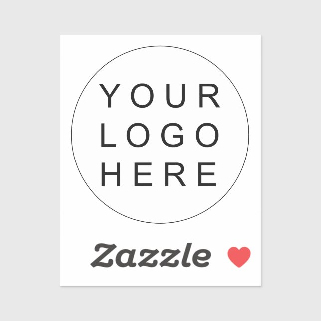 Sticker Logo d'entreprise simple et ronde (Feuille)