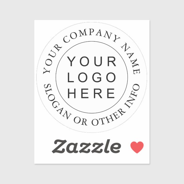 Sticker Logo d'entreprise simple et ronde personnalisé (Feuille)