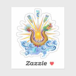 Sticker Logo Dragon Boat avec Sun Rays