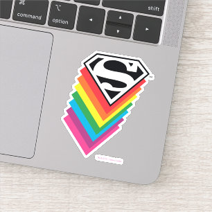 Sticker Logo en arc-en-ciel superman