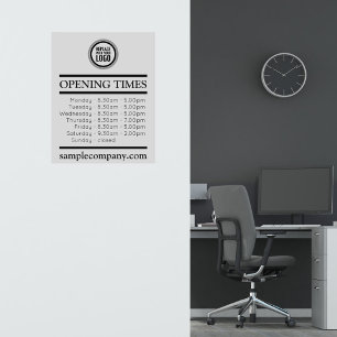 Sticker Logo Et Texte Personnalisables Heures D'Ouverture