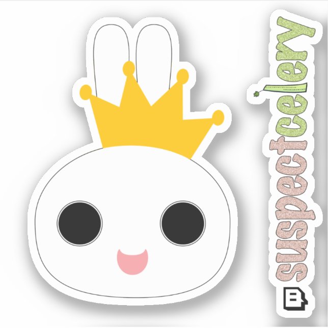 Sticker Logo King Bunny / Queen Bunny Emote SuspectCelery™ (Devant)