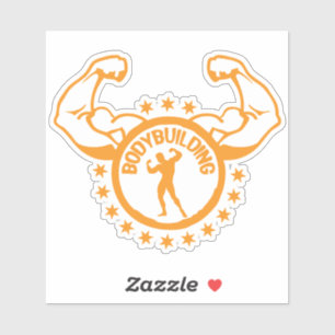 Sticker logo musculation bodybuilding 19 etoile