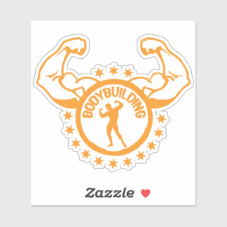 Sticker logo musculation bodybuilding 19 etoile