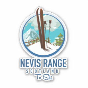 Sticker logo Nevis Range scotland Ski