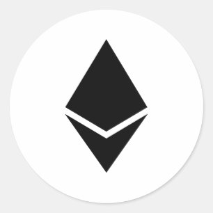 Sticker logo noir Ethereum