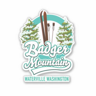 Sticker logo ski Badger Mountain Waterville Washington