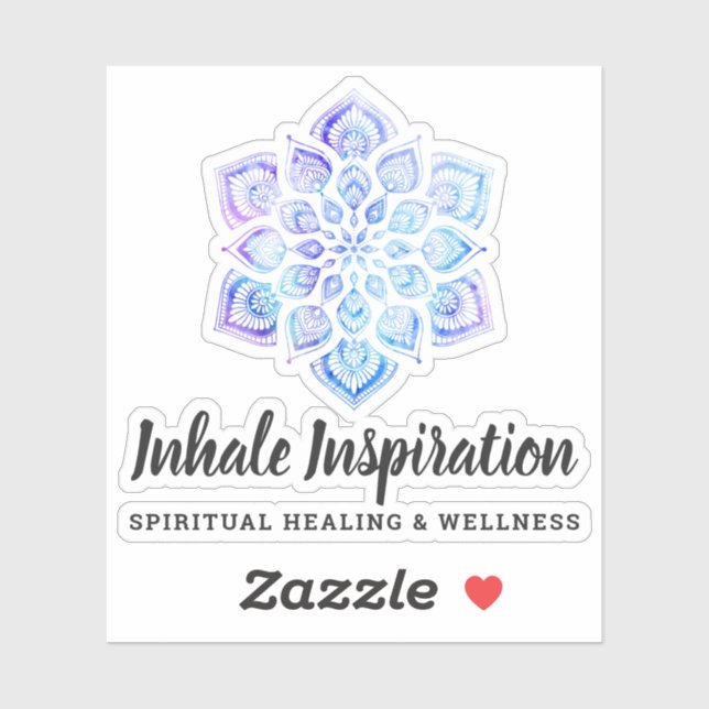 Sticker Logo spirituel métaphysique Mandala (Feuille)