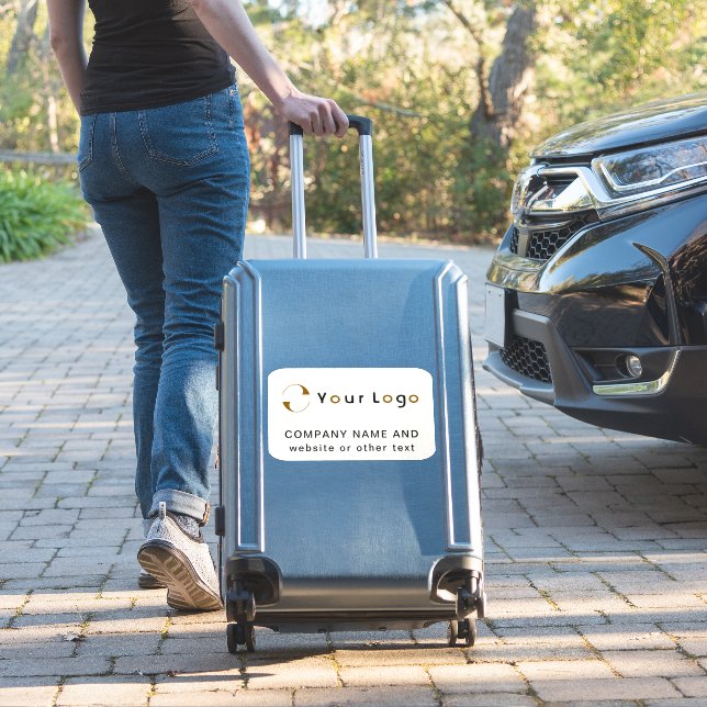 Sticker Logo sur le rectangle blanc éteint Business Vinyl  (Valise Insitu)
