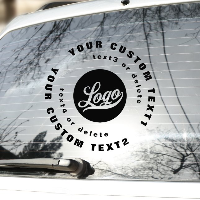 Sticker Logo Texte, Cercle de Vinyle Fenêtre de voiture Bu (Créateur téléchargé)