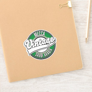 Sticker Logo vintage de la Mecca arabie saoudite