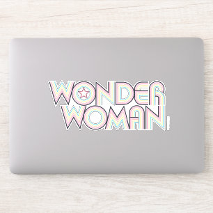 Sticker Logo Wonder Woman Rainbow