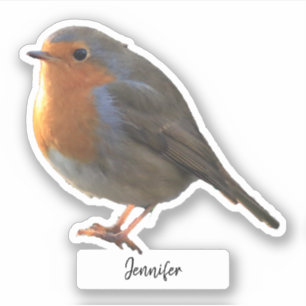 Sticker L'oiseau mignon de Robin a personnalisé la coupe