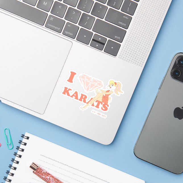 Sticker Lola Bunny I Heart Karats (Ordinateur portable avec iPhone)