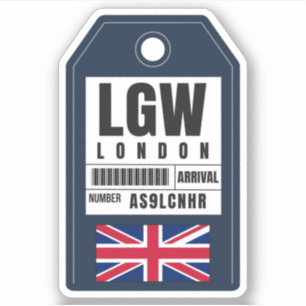 Sticker London Boarding Pass - Angleterre LGW