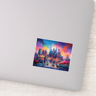 Sticker Londres Skyline Abstrait Art