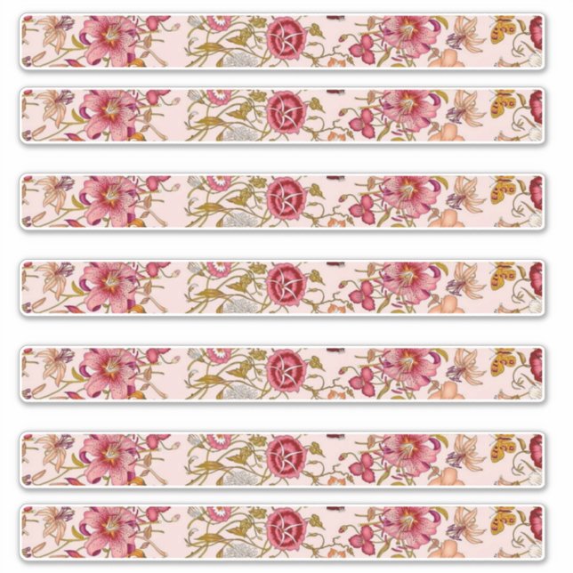 Sticker Long floral rectangulaire  (Devant)