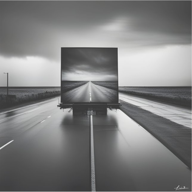 Sticker Longue voie Maison Vinyl amovible (Devant)