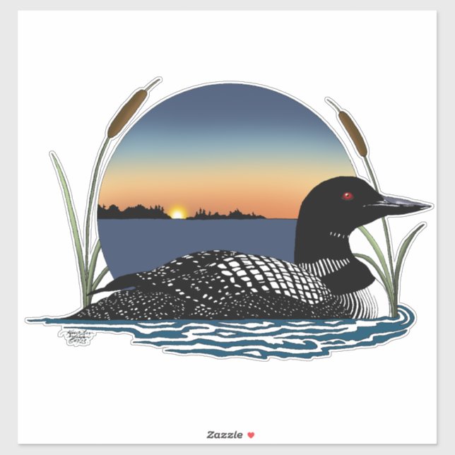 Sticker Loon Sunset Blue (Feuille)