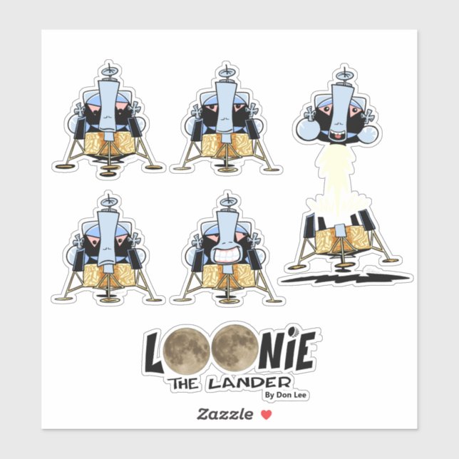 Sticker Loonie the Lander (Feuille)