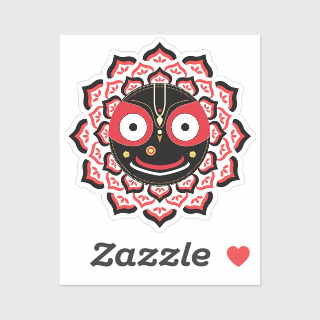 Sticker Lord Jagannath Face Chakra Hindu Deity (Feuille)
