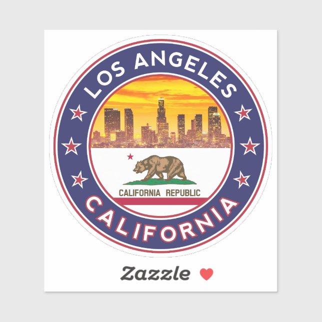 Sticker Los Angeles California, (Feuille)