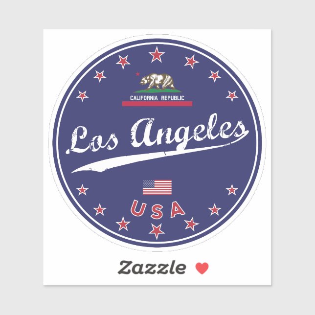 Sticker Los Angeles Californie (Feuille)