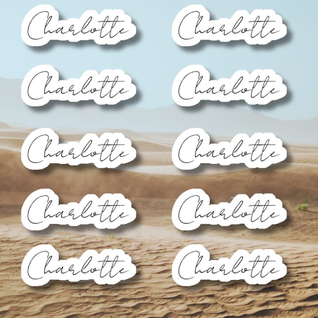 Sticker Lot de 10 | Nom du petit script élégant (Créateur téléchargé)