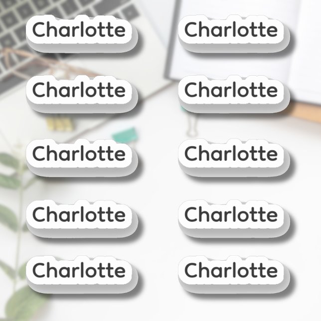 Sticker Lot de 10 | Nom du petit script élégant (Créateur téléchargé)