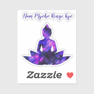 Sticker Lotus pourpre spirituel Yoga NamMyohoRengeKyo Scea