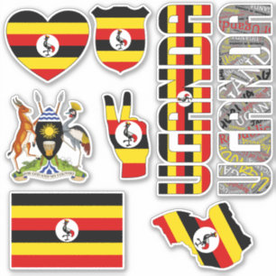 Sticker L'Ouganda Extraordinaire forme des symboles nation