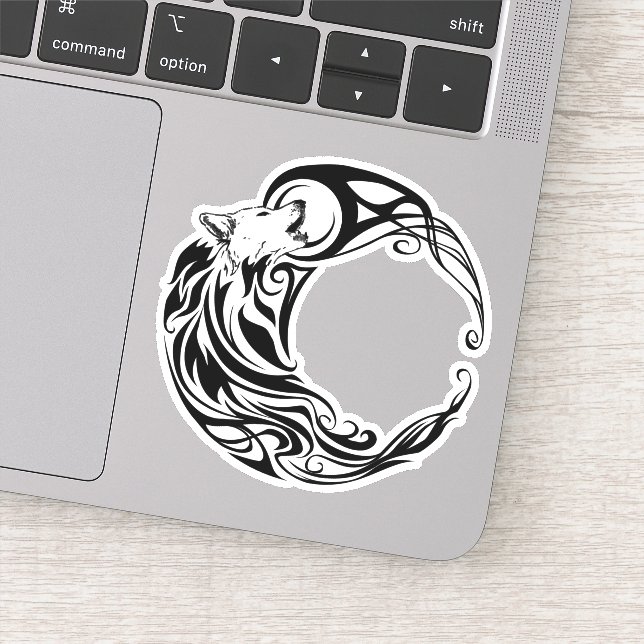 Sticker Loup tribal (Détail)