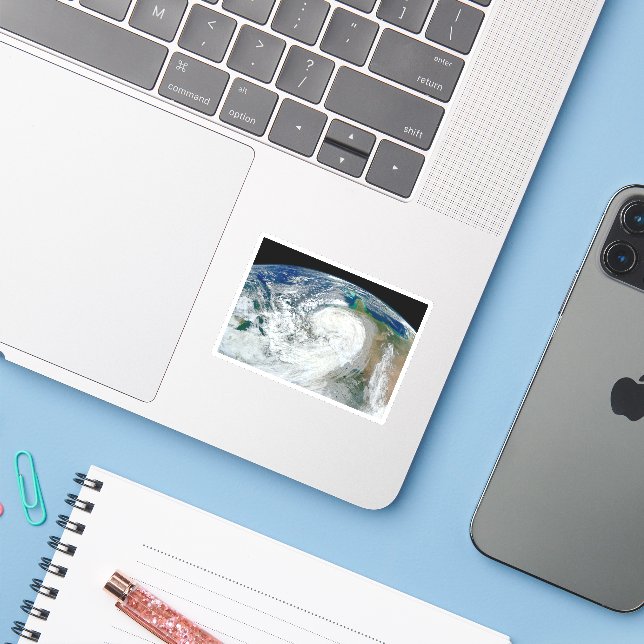 Sticker L'Ouragan Sandy Le Long De La Côte Est Des États-U (Ordinateur portable avec iPhone)