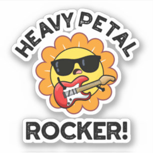 Sticker Lourd Petal Rocker Funny Flower Pun