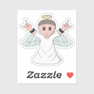 Sticker Lourde musique amour ange