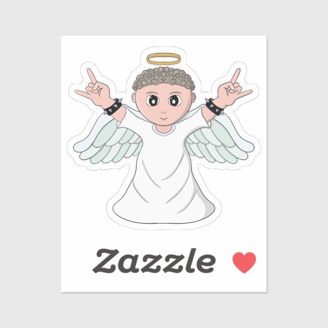 Sticker Lourde musique amour ange (Feuille)