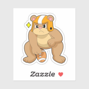 Sticker L'ours dans les sports de football