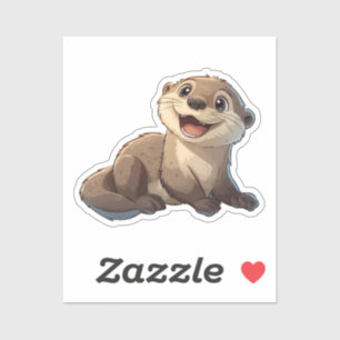 Sticker Loutre de dessin