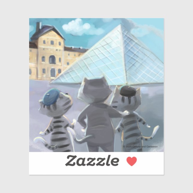 Sticker Louvre Vinyl (Diverses Tailles) (Feuille)