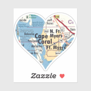 Sticker Love Cape Coral Floride