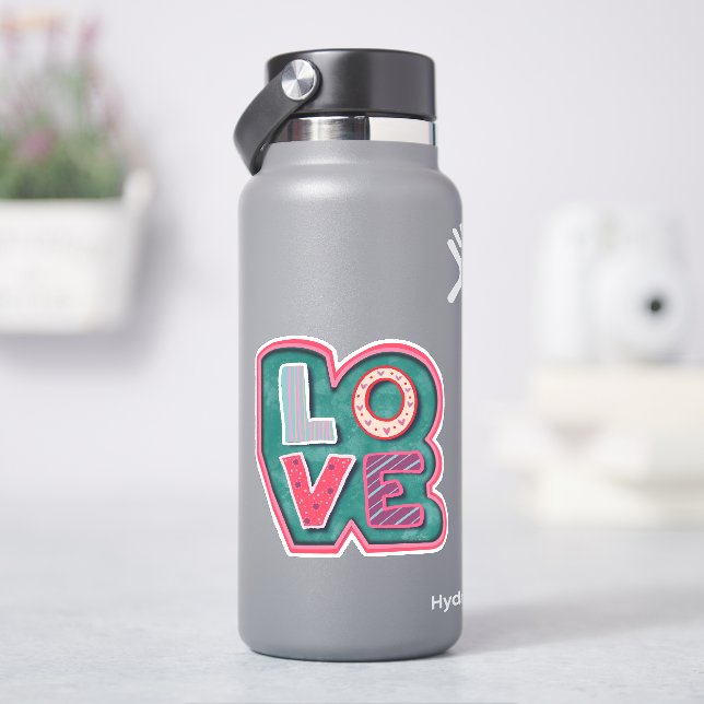 Sticker 'LOVE Cute Valentine Inspirivity (HydroFlask)