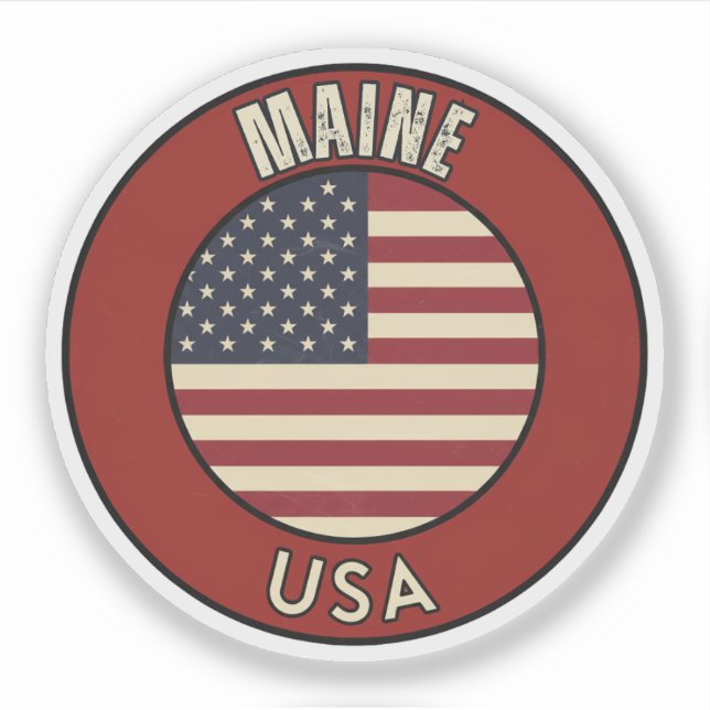 Sticker Love Maine Gift - Cute ME State Souvenir (Devant)