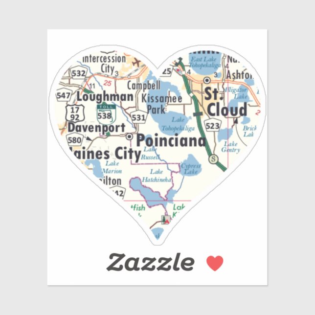 Sticker Love Poinciana Floride (Feuille)