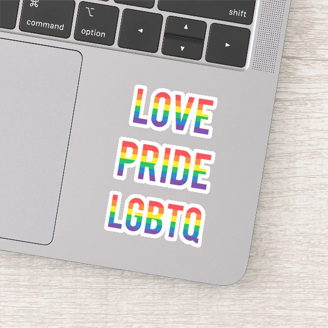 Sticker Love Pride LGBTQ (Détail)