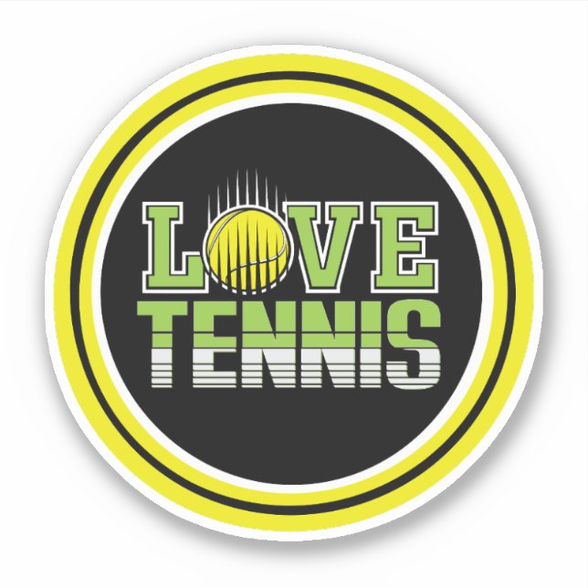 Sticker Love Tennis (Devant)
