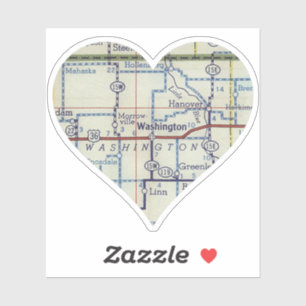 Sticker Love Washington Kansas