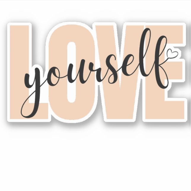 Sticker Love Yourself Self Care Mental Health mignon Stick (Devant)