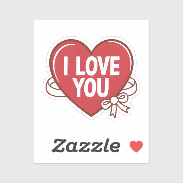 Sticker Lovely Heart Valentine Day (Feuille)