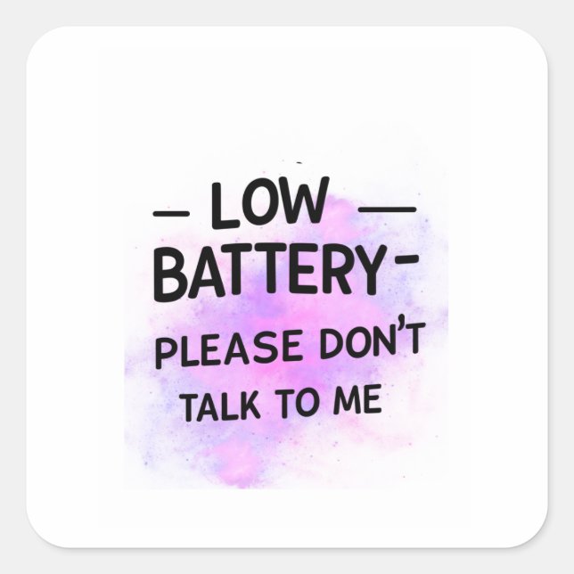 Sticker Low Battery Please Don’t Talk to Me – Funn (Front)