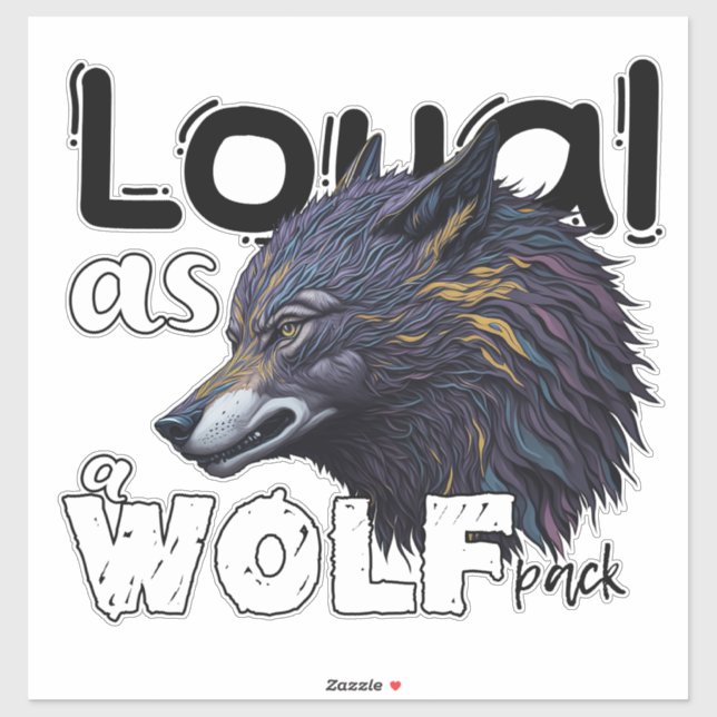 Sticker Loyal comme pack Wolf (Feuille)